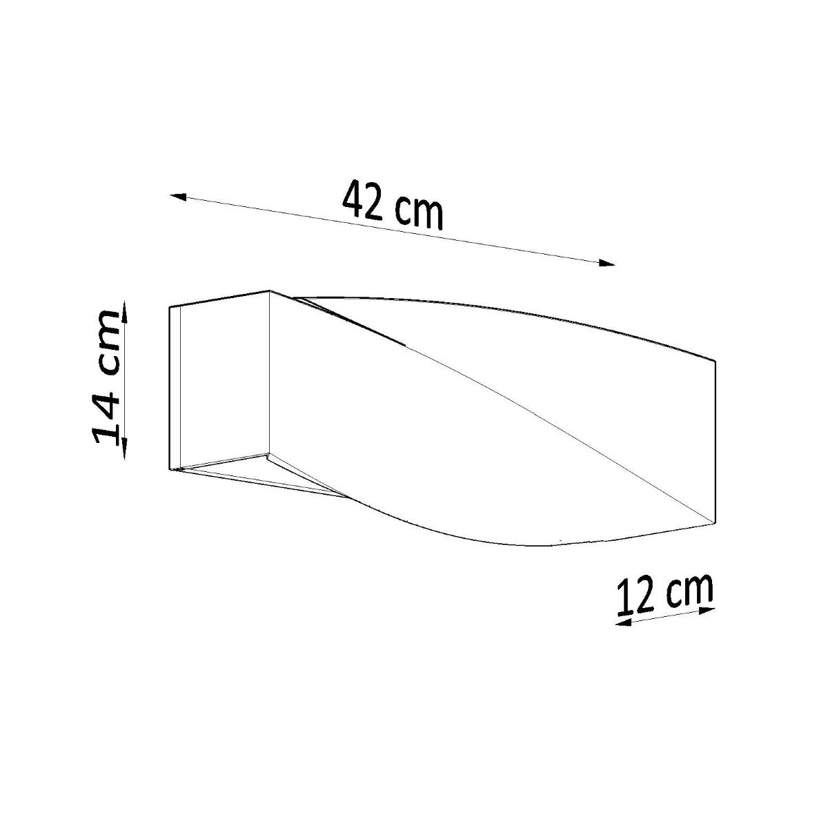 Kinkiet SIGMA beton 14x12x42cm nowoczesna lampa E27 do salonu nr. 4