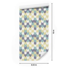 Tapeta kolorowe wzory geometryczne, styl nowoczesny  - Miniaturka zdjęcia nr 2