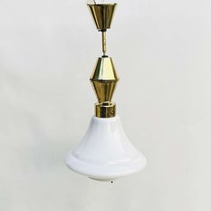 Lampa wisząca, Kamenický Šenov Czechosłowacja, lata 50. - Miniaturka zdjęcia nr 2