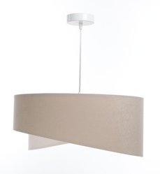 Lampa 45 cm do sypialni salonu wisząca asymetryczna beżowo biała - Miniaturka zdjęcia nr 2