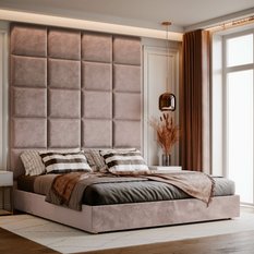Panele tapicerowane 60x40 na ścianę magic velvet różowy - Miniaturka zdjęcia nr 5