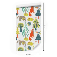 Tapeta dla dzieci – Leśne zwierzęta, styl nowoczesny  - Miniaturka zdjęcia nr 2