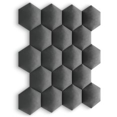 Panele tapicerowane 26x30 hexagon magic velvet grafitowy - Miniaturka zdjęcia nr 6
