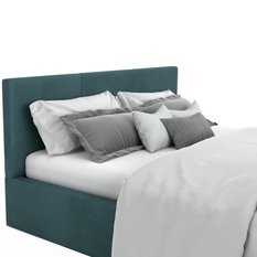 Łóżko tapicerowane do sypialni 180x200x88 podwójne z pojemnikiem basic turkusowe - Miniaturka zdjęcia nr 12