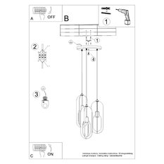 Lampa wisząca NICUS 3P biała 130x43x43cm nowoczesna E27 do salonu - Miniaturka zdjęcia nr 11