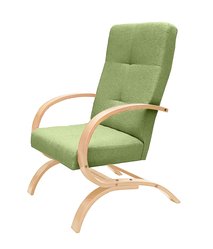 Fotel Finka 65x109x75 cm do salonu zielony buk