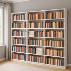 Regał Martusia 180x80 cm biały odkryty z półkami do biura lub salonu  - Miniaturka zdjęcia nr 4