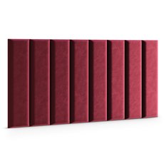  Panele tapicerowane 80x20 cm na ścianę magic velvet bordowy - Miniaturka zdjęcia nr 3