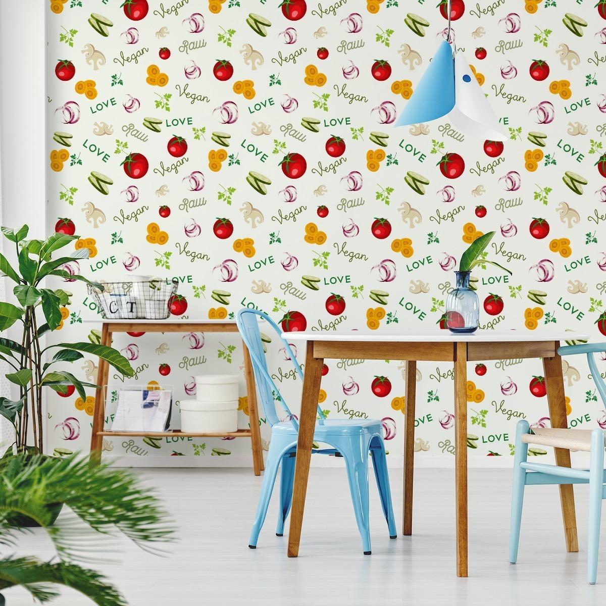 Tapeta do Kuchni VEGAN Kolorowe Warzywa Dekor 3D  nr. 4