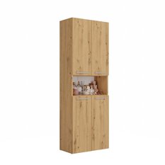 Słupek łazienkowy NEL DK 1K 174x60x30 cm szafka łazienkowa z koszem na pranie dąb artisan - Miniaturka zdjęcia nr 3