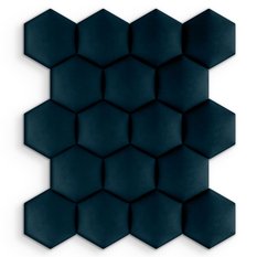Panele tapicerowane 35x40 cm na ścianę hexagon granatowy - Miniaturka zdjęcia nr 4
