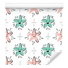 Tapeta Ścienna Dla Dzieci KOLOROWE Wesołe Gwiazdki 53x1000  - Miniaturka zdjęcia nr 6