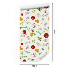 Tapeta do Kuchni VEGAN Kolorowe Warzywa Dekor 3D  - Miniaturka zdjęcia nr 2
