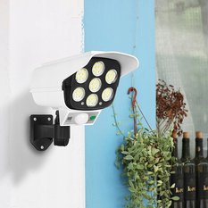 Lampa solarna 2w1 atrapa kamery LED czujnik ruchu do ogrodu  - Miniaturka zdjęcia nr 3