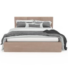 Łóżko tapicerowane do sypialni basic 120x200x88 cm łóżko podwójne z pojemnikiem beżowe - Miniaturka zdjęcia nr 11