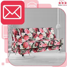 Wersalka SARA PRINT 200x95 cm kwiaty rozkładana kanapa z pojemnikiem sofa do salonu Flowers - Miniaturka zdjęcia nr 3