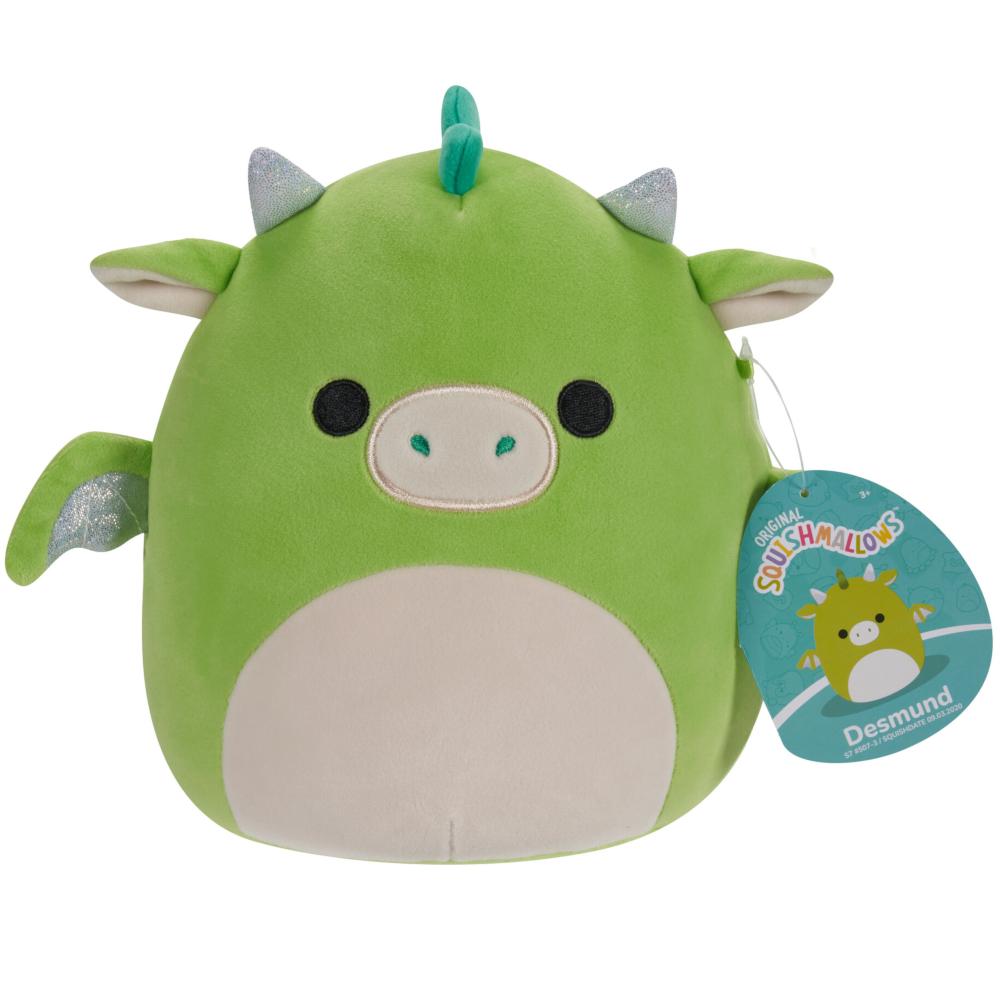 MIĘKKA MASKOTKA PLUSZOWA PLUSZAK SMOCZEK SMOK DESMUND 20cm dla dziecka SQUISHMALLOWS 