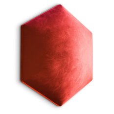 Panele tapicerowane  26x30 cm hexagon magic velvet czerwony - Miniaturka zdjęcia nr 1