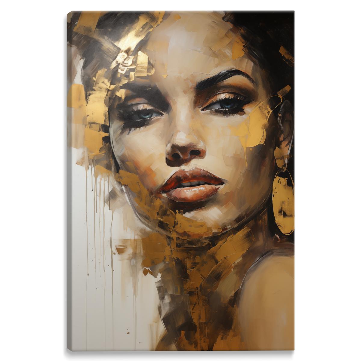 Obraz Canvas Do Salonu KOBIECY Portret Styl Glamour Abstrakcja 80x120cm nr. 2