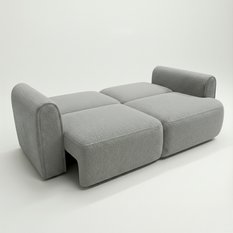 Kanapa rozkładana ITALY 253x110x71 cm sofa z funkcją spania tkanina LOOP szara - Miniaturka zdjęcia nr 4