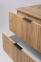 Szafka łazienkowa FLOW 80 cm z umywalką z metalowymi nogami dąb craft - Miniaturka zdjęcia nr 8