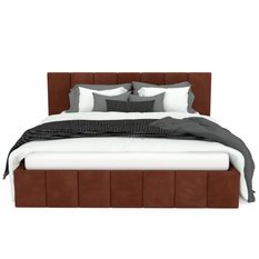 Łóżko tapicerowane 160x200 premium z pojemnikiem do sypialni miodowe wezgłowie 107 cm - Miniaturka zdjęcia nr 9