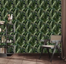 Tapeta Ścienna Do Salonu LIŚCIE Tropikalne Bananowiec Monstera Rośliny - Miniaturka zdjęcia nr 8