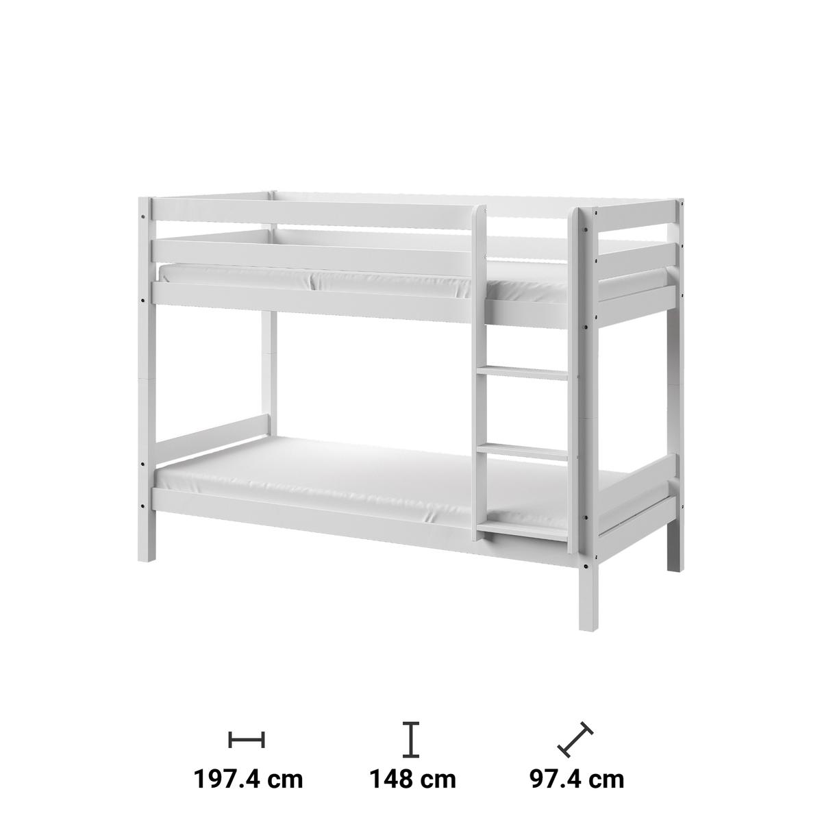 Łóżko 197,4x97,4x148 cm piętrowe Olaf biały do salonu nr. 2