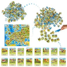 CASTORLAND Puzzle edukacyjne układanka Mapa Europy 212 elementów 7+ - Miniaturka zdjęcia nr 5