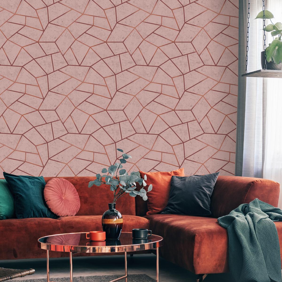 Tapeta Ścienna Efekt BETONU Styl Soho do Salonu 3D nr. 7