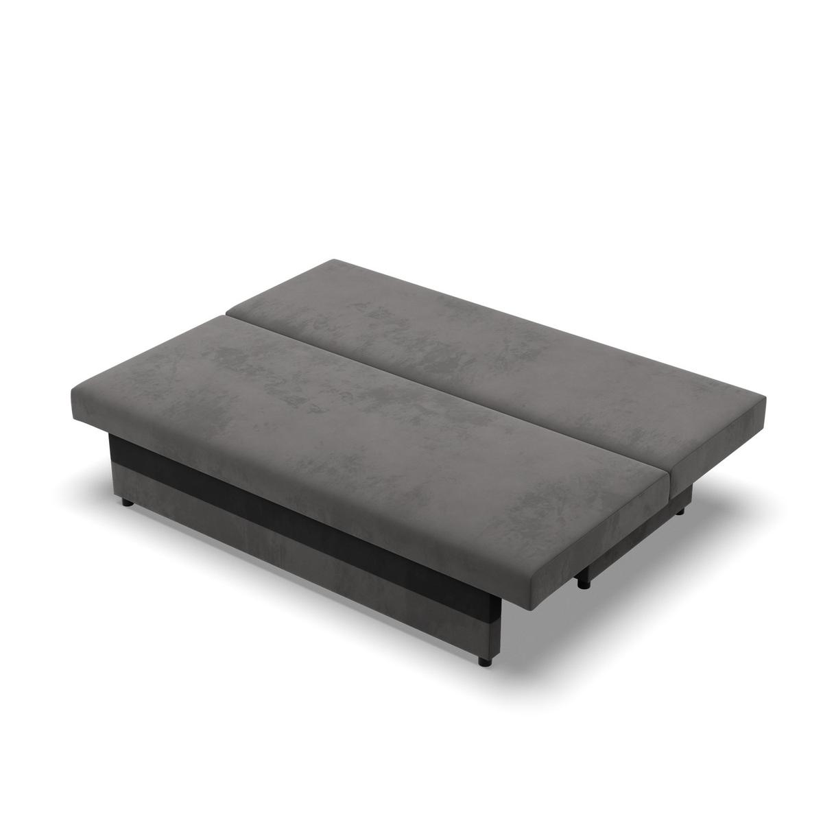 Kanapa 3-osobowa NOLA 191x85x86 cm wygodna sofa rozkładana z pojemnikiem do pokoju do salonu szara czarna nr. 3