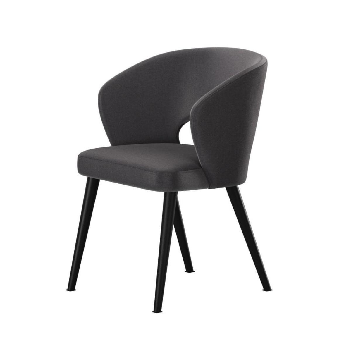 Krzesło DELUXE KR-8 53x49x83 cm welurowe do jadalni ciemnoszary nr. 1