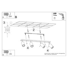 Plafon RING 4L beżowy 17x6x81cm 4xGU10 - Miniaturka zdjęcia nr 10