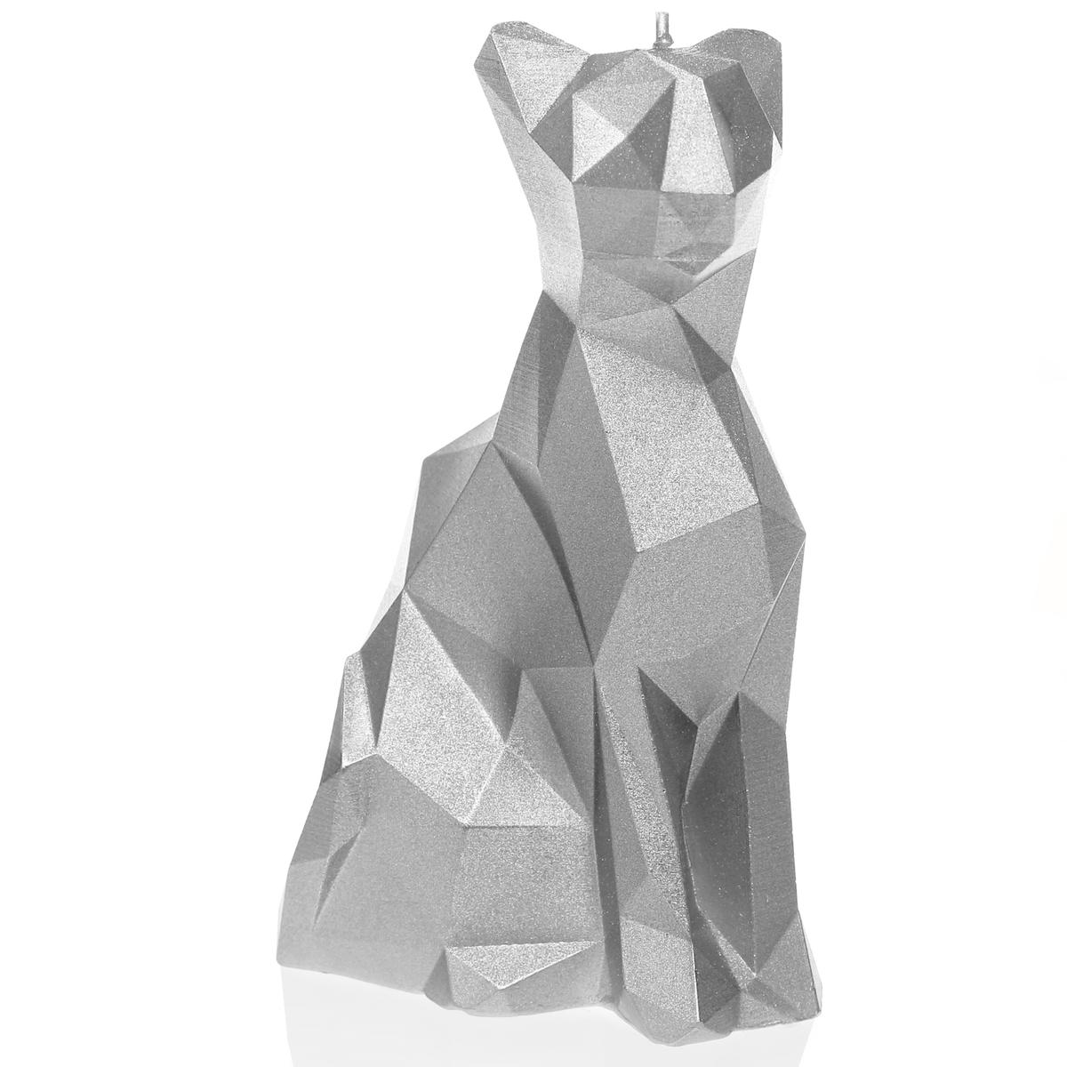 Świeca Cat Low-Poly Silver