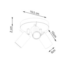 Plafon Ring  18.5x19.5x19.5cm do sypialni salonu beżowy - Miniaturka zdjęcia nr 8