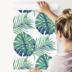 Tapeta W Rolce Malowane LIŚCIE Tropikalne Monstera 53x1000  - Miniaturka zdjęcia nr 8