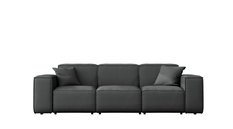 Sofa ogrodowa MALIBU 245x103x88 cm wodoodporna UV 3-os + 2 poduszki do ogrodu antracyt