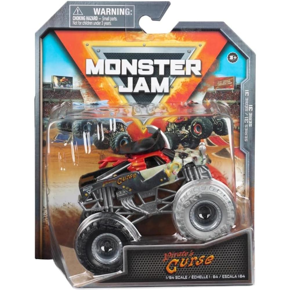 MONSTER JAM TRUCK AUTO TERENOWE SPIN MASTER SERIA 31 PIRATE'S CURSE 1:64