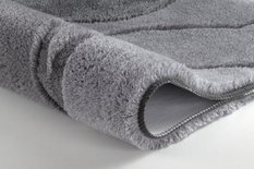 Dywanik łazienkowy szary 55x65 cm wysokie runo Kleine Wolke Fiona do łazienki - Miniaturka zdjęcia nr 2