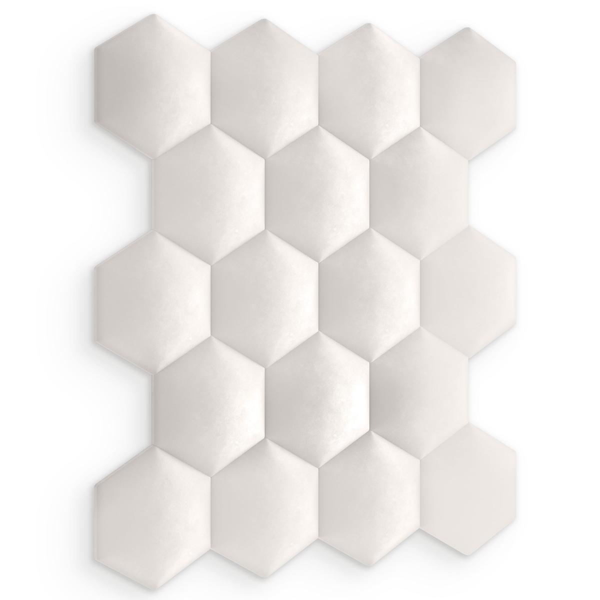 Panele tapicerowane 26x30 na ścianę hexagon kremowy nr. 5