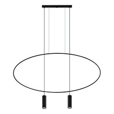 Lampa wisząca HOLAR 2 czarna 170x6x131cm nowoczesna G10 do salonu - Miniaturka zdjęcia nr 1