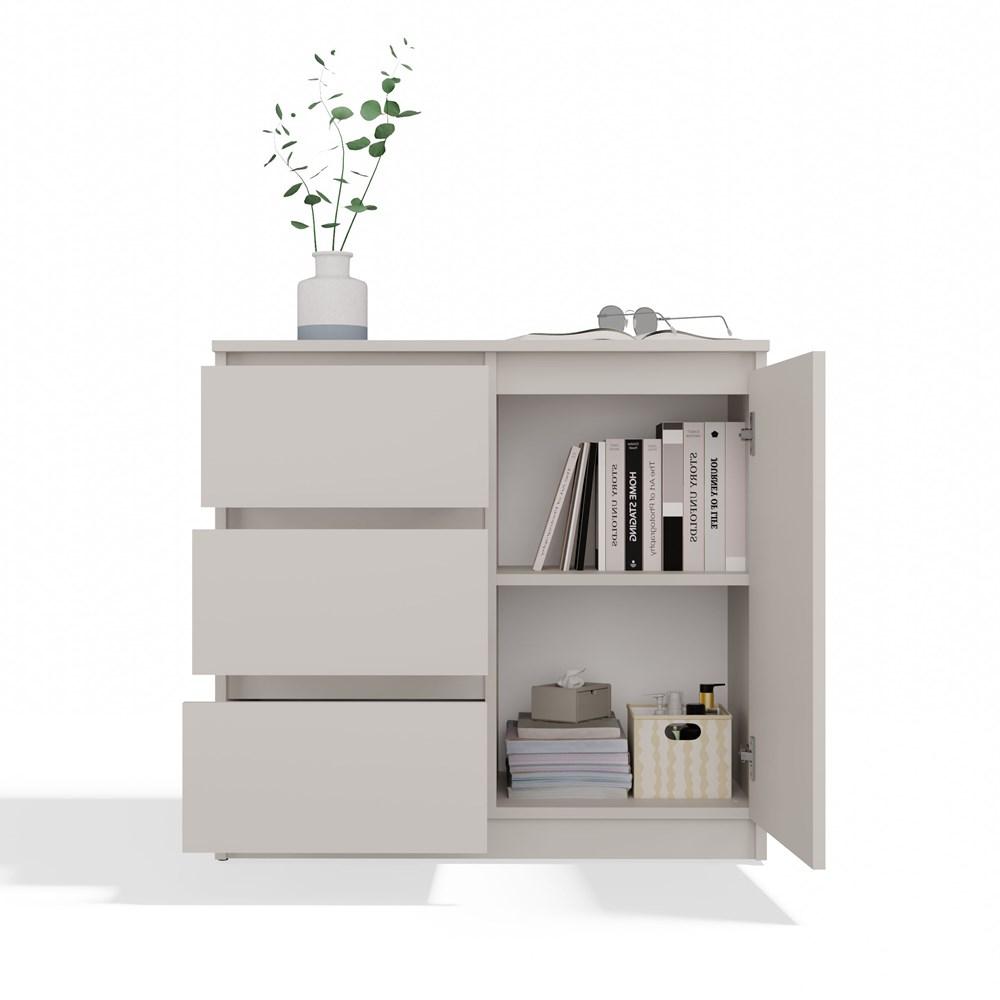 Komoda Malwa 75x80x40 cm do salonu sypialni kaszmir beż nr. 10