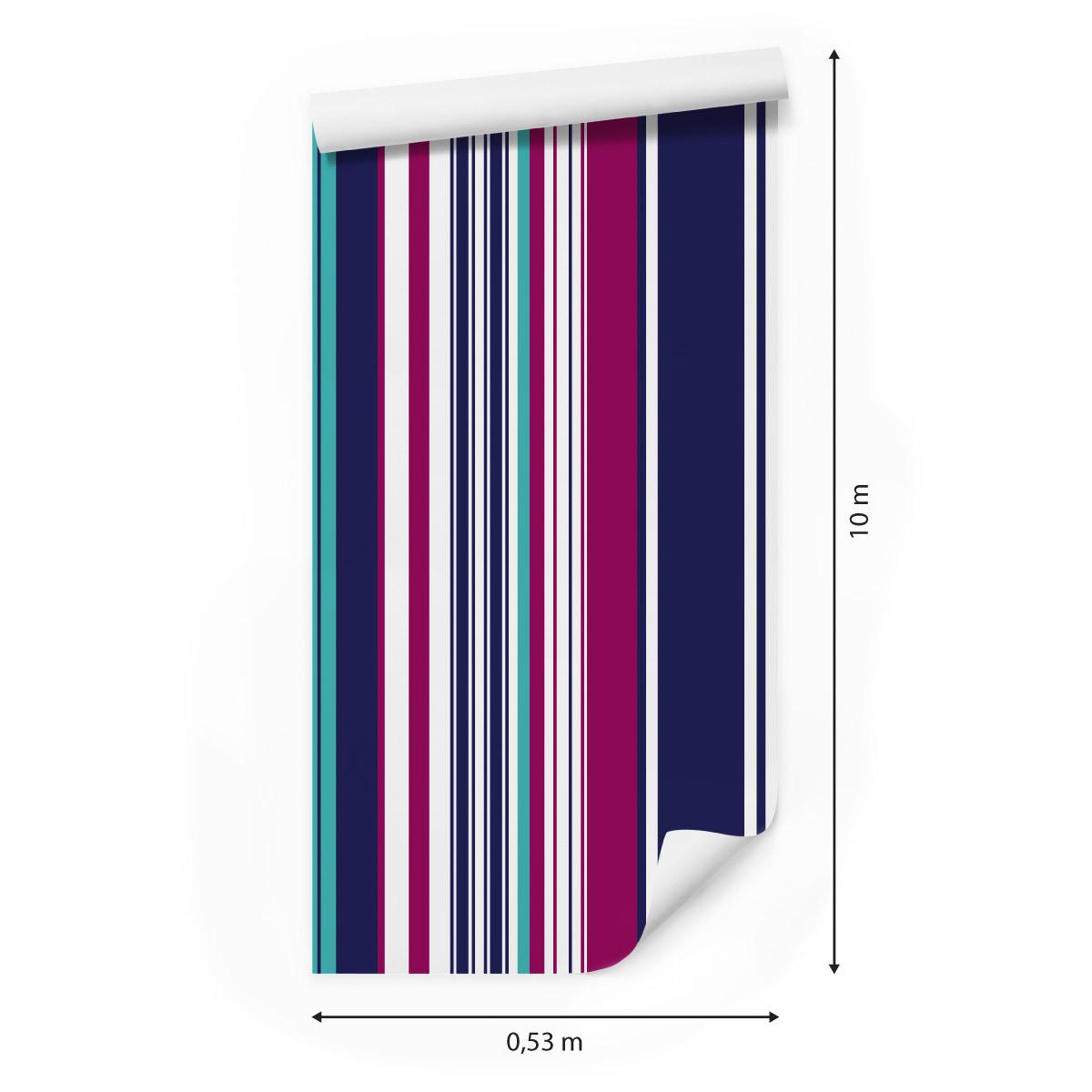 Tapeta ścienna do salonu, kolorowe, pionowe paski  nr. 2