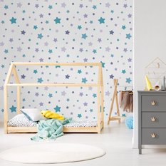 Tapeta dla dzieci – Wielobarwne gwiazdki  - Miniaturka zdjęcia nr 4