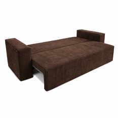 Kanapa rozkładana Verona 248x52x93 cm wersalka z funkcją spania i pojemnikiem sprężyny bonell czekoladowa brąz - Miniaturka zdjęcia nr 5