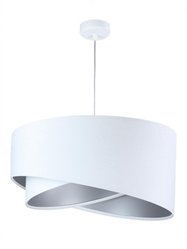 Lampa 50x23x93 cm do salonu sypialni biura wisząca asymetryczna biało srebrna - Miniaturka zdjęcia nr 1