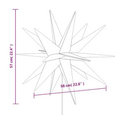 vidaXL Ozdoby świetlne LED z prętami, składane, 3 szt., białe, 57 cm - Miniaturka zdjęcia nr 11