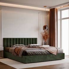 Panele tapicerowane 100x20 na ścianę wezgłowie khaki - Miniaturka zdjęcia nr 6
