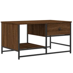 Stolik kawowy 85,5x51x45 cm do salonu pokoju dziennego brązowy dąb - Miniaturka zdjęcia nr 4