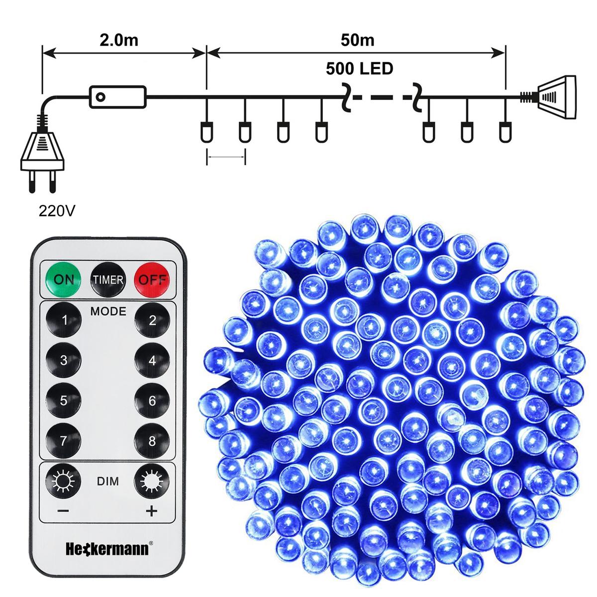 Lampki świąteczne Heckermann CL-LHL-50 500LED Cool nr. 3